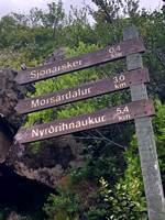Hiking trail toward Svartifoss