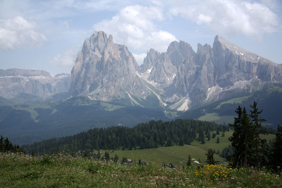 From the Seiser Alm/Alpe di Siusi station