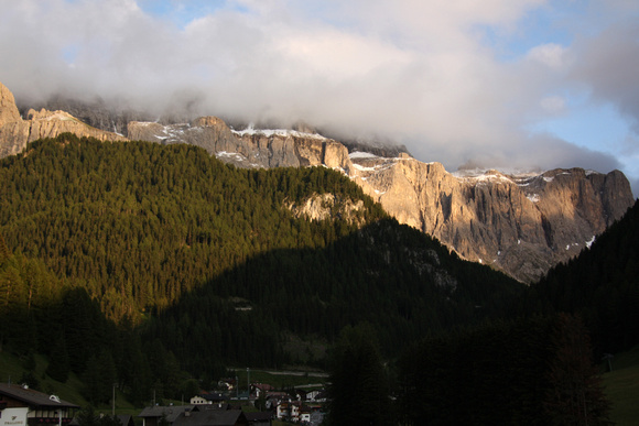 Sunset on the Sella Massif (from our balcony)