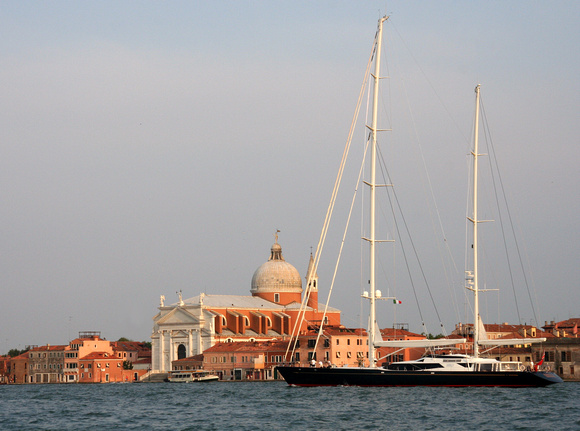 More boat traffic on the Giudecca Canal