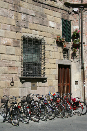 Lucca: Bikes are the preferred local transport inside the walls