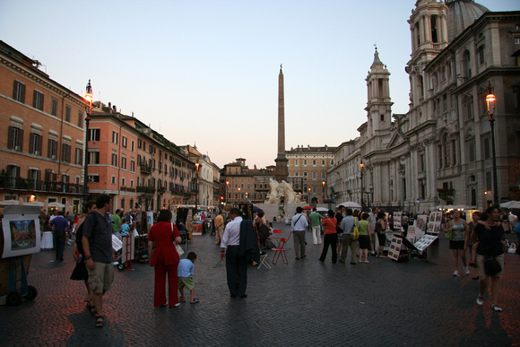 Piazza Navona in the evening