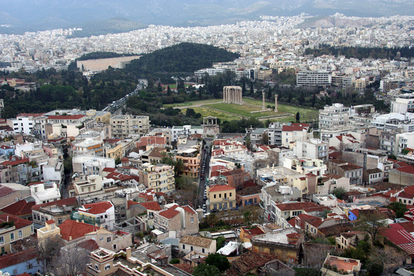 Athens (including Temple of Olympian Zeus) from the Acropolis