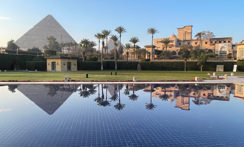 Pyramid view from Marriott Mena House