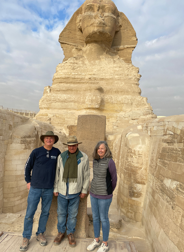 Between the Sphinx's paws, with Dr. Zahi Hawass
