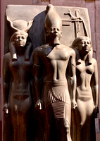 Inside the Egyptian Museum:  Statue of Menkaure (builder of the smallest of the Giza pyramids)