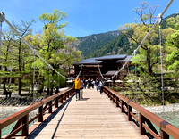 The Kappa Bridge, near the Kamikochi bus terminal, is a popular photo spot.