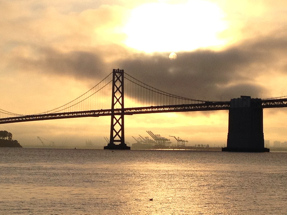 Bay Bridge at sunrise (via iPhone)