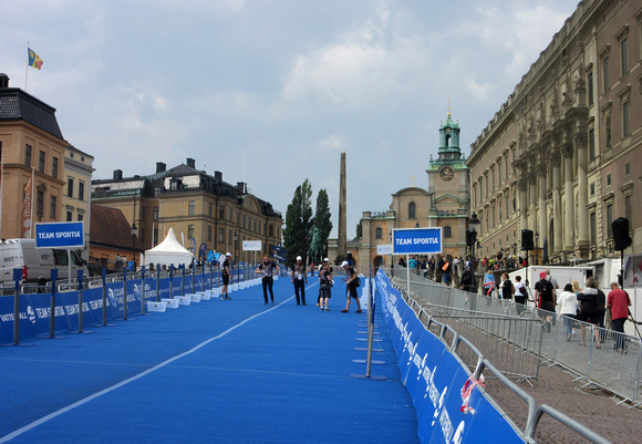 Finish line of the triathlon at the Royal Palace