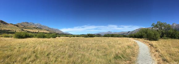 Starting a walk on the Glenorchy lagoons