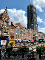 The heart of Utrecht (with its iconic tower under scaffolding)