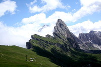 View of the Odle group from Seceda station.
