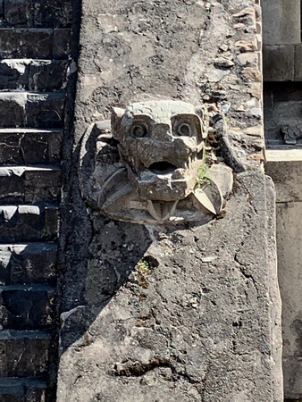 Temple of Ehécatl-Quetzalcoatl - and closer