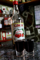Three shots of ginjinha